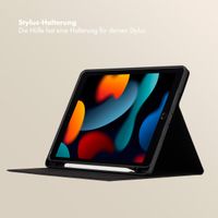 Selencia Sabi Klapphülle mit Leopardenmuster Apple iPad 9 (2021) 10.2 Zoll / iPad 8 (2020) 10.2 Zoll / iPad 7 (2019) 10.2 Zoll - Midnight Black