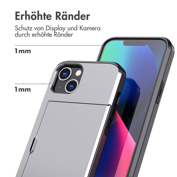 imoshion Backcover mit Kartenfach Apple iPhone 13 - Grau