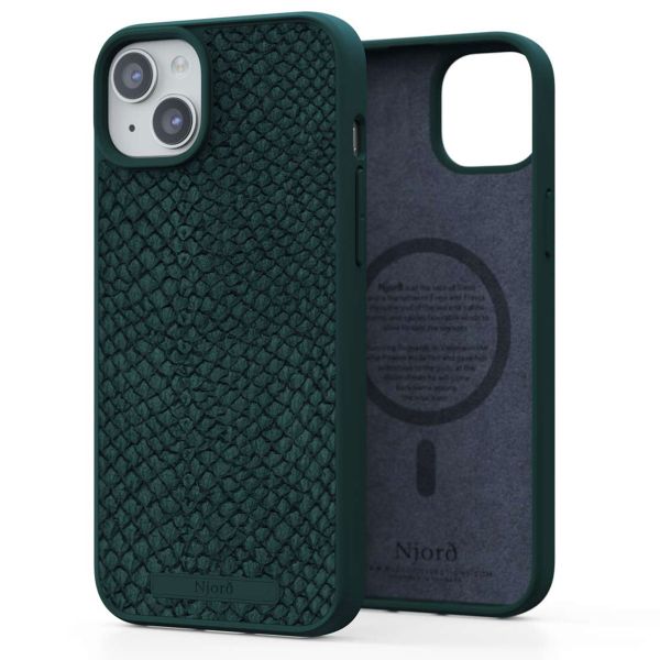 Njorð Collections Salmon Leather MagSafe Case für das iPhone 15 Plus - Green