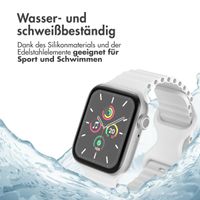 imoshion Athletisches Silikonarmband für die Apple Watch Series 1 bis 10 / SE / Ultra (2) (44/45/46/49 mm) - Weiß