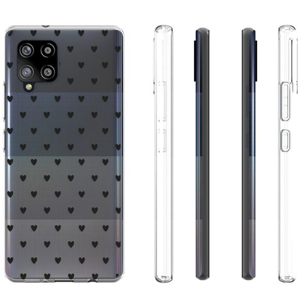 imoshion Design Hülle Samsung Galaxy A42 - Herzen - Schwarz