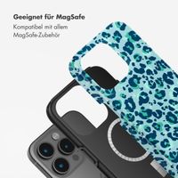 Selencia Vivid Tough Back Cover mit MagSafe für das iPhone 15 Pro Max - Wild Spots Light Blue