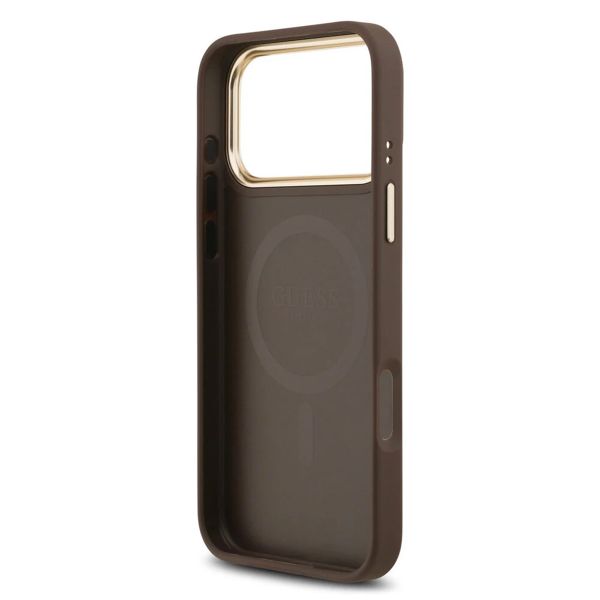 Guess Classic 4G Logo Backcover MagSafe Apple iPhone 17 Pro Max - Braun