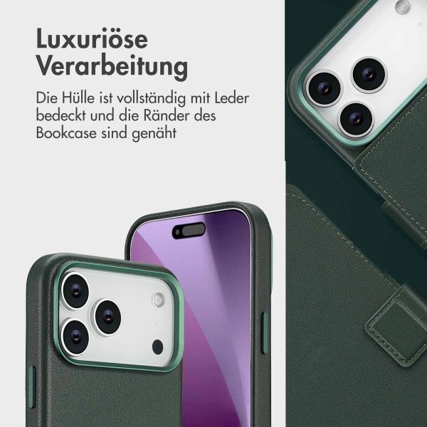 Accezz 2-in-1 Klapphülle aus Leder mit MagSafe Apple iPhone 17 Pro Max - Cedar Green