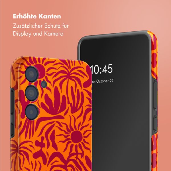 Selencia Vivid Tough Back Cover für das Samsung Galaxy A35 - Tropical Vibes Apricot