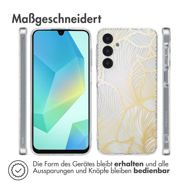 imoshion Design Hülle Samsung Galaxy A16 - Golden Leaves Transparent