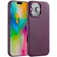 Accezz MagSafe Leather Backcover für das iPhone 16 Pro Max - Heath Purple