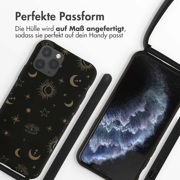 imoshion Silikonhülle design mit Band für das iPhone 11 Pro - Sky Black