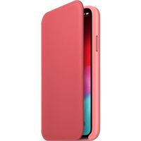 Apple Leather Folio Klapphülle Peony Pink für das Apple iPhone Xs / X