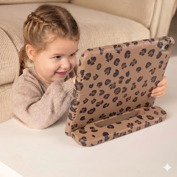 imoshion Kinder­sicheres Design Backcover mit Griff Samsung Galaxy Tab A11 Plus / A9 Plus - Panthermuster