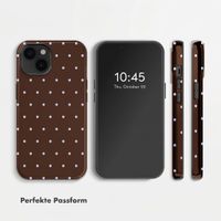 Selencia Vivid Rückabdeckung mit MagSafe Apple iPhone 14 - Happy Dots Chocolate