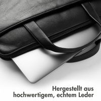 Accezz Leather Laptoptasche 16 Zoll - Schwarz