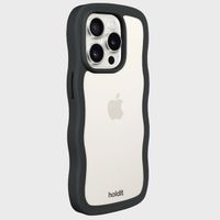 Holdit Wavy Case für das iPhone 15 Pro - Black / Transparent