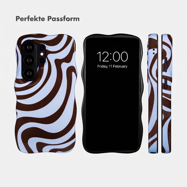 Selencia Vivid Wavy Backcover mit MagSafe Samsung Galaxy S26 Ultra - Dream Swirl Chocolate