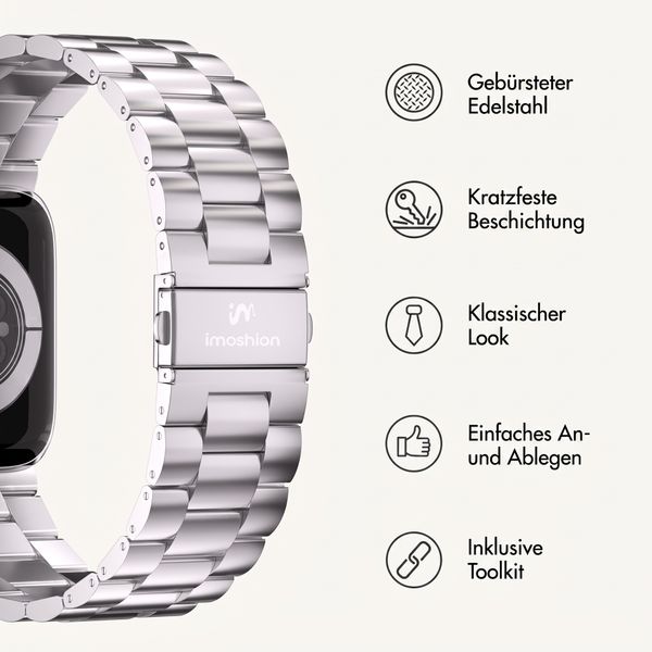 imoshion Edelstahlarmband für Apple Watch | 44/45/46/49 mm - Silber