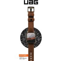UAG Leather Strap Armband für das  Apple Watch Series 1 t/m 9 / SE (38/40/41 mm) | Series 10 / 11 (42 mm) - Braun