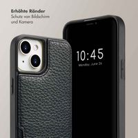 Selencia Nova Back Cover mit Kordel und Kartenhalter für das iPhone 15 - Schwarz