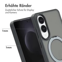Accezz Ring Stand Backcover mit MagSafe Samsung Galaxy S25 Edge - Schwarz
