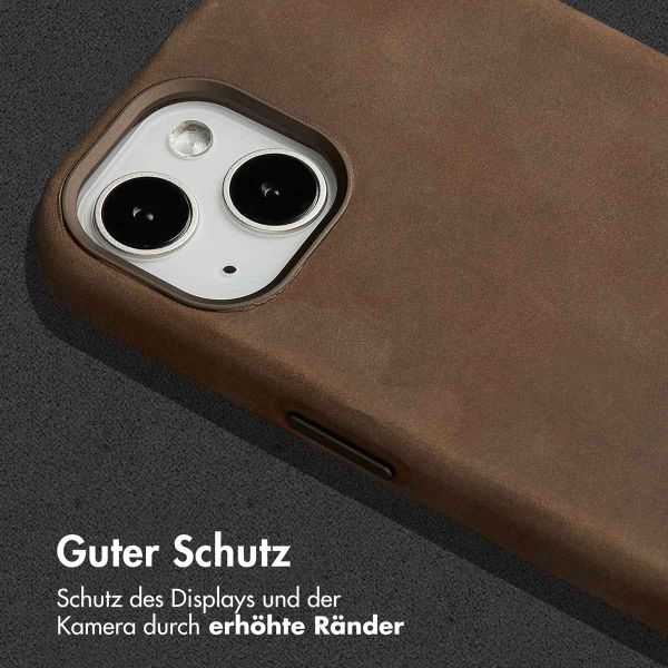 Accezz Vintage Leather Magsafe Backcover Apple iPhone 13 - Rustic Brown