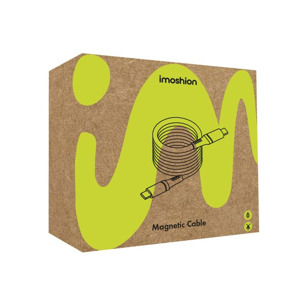 imoshion Magnetisches geflochtenes Kabel – USB-C auf USB-C – 1 Meter – Schwarz