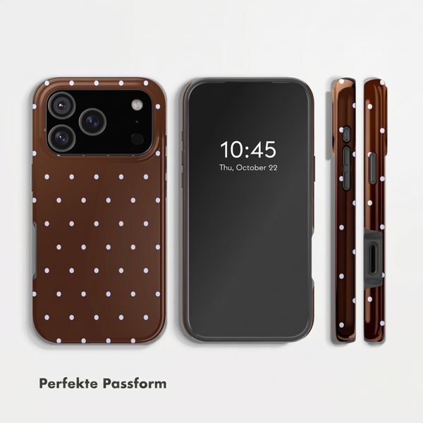 Selencia Vivid Rückabdeckung mit MagSafe Apple iPhone 17 Pro - Happy Dots Chocolate
