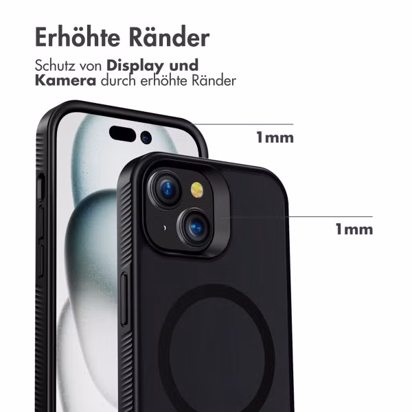 Accezz Rugged Frosted Back Cover mit MagSafe Apple iPhone 15 - Schwarz