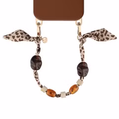 Selencia Satin Stone-Handykette - Sand