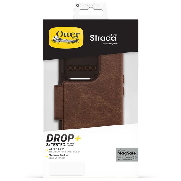 OtterBox ﻿Strada-Klapphülle MagSafe für das iPhone 15 Pro - Braun