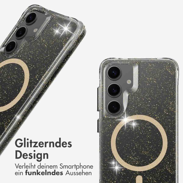 imoshion Klare Glitter Backcover mit MagSafe Samsung Galaxy S24 - Gold