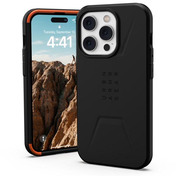 UAG Civilian Backcover MagSafe für das iPhone 14 Pro - Schwarz