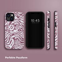 Selencia Vivid Tough Back Cover für das iPhone 13 - Trippy Swirl Dark Rose