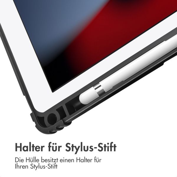 Accezz Rugged Trifold Klapphülle Apple iPad 9 (2021) 10.2 Zoll / iPad 8 (2020) 10.2 Zoll / iPad 7 (2019) 10.2 Zoll - Schwarz