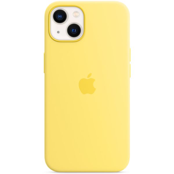 Apple Silikon-Case MagSafe für das Apple iPhone 13 - Lemon Zest