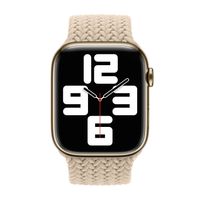 Apple Geflochtenes Solo Loop für  Apple Watch Series 1 - 9 / SE (38/40/41 mm) | Series 10 / 11 (42 mm) - Größe 7 - Beige