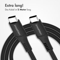 imoshion USB-C-auf-USB-C-Kabel – 100 Watt – 2 Meter – Schwarz