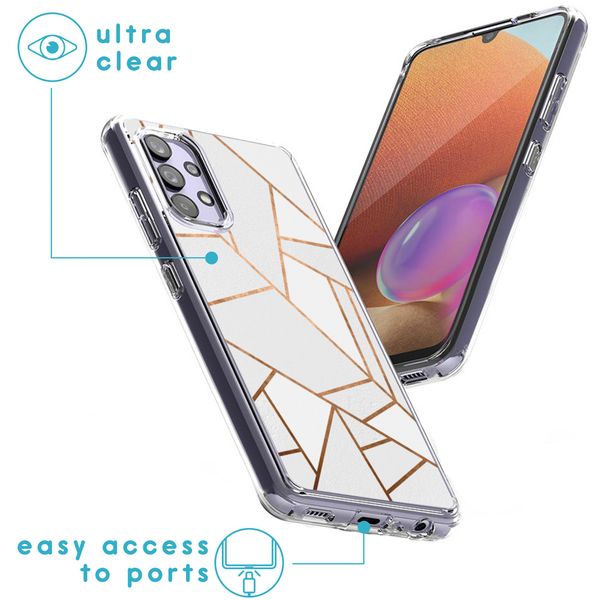 imoshion Design Hülle für das Samsung Galaxy A32 (4G) - White Graphic