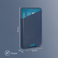 Accezz Magnetischer Lederkartenhalter - Geeignet für Apple Find My - Nightfall Blue