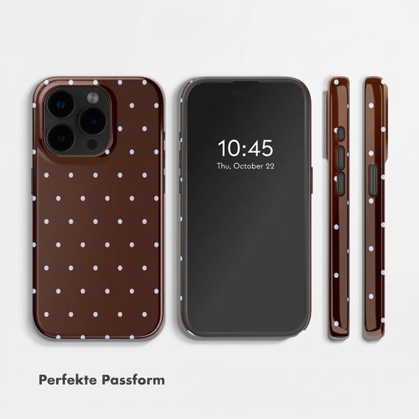Selencia Vivid Rückabdeckung mit MagSafe Apple iPhone 15 Pro - Happy Dots Chocolate