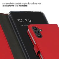 Selencia Echtleder Klapphülle Samsung Galaxy A34 (5G) - Rot