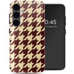 Selencia Vivid Back Cover Samsung Galaxy S24 - Pied-de-Poule