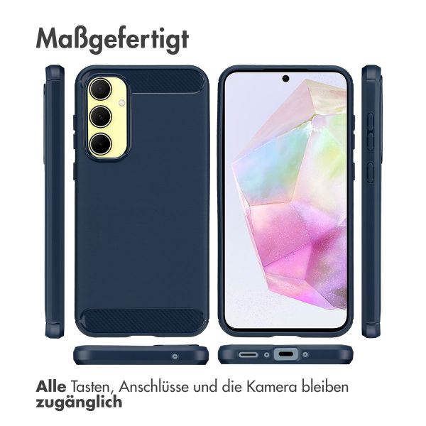 imoshion Brushed Back Cover für das Samsung Galaxy A35 - Dunkelblau