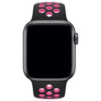 Apple Nike Sport Armband für das  Apple Watch Series 1 t/m 9 / SE (38/40/41 mm) | Series 10 / 11 (42 mm) - Black / Pink Blast