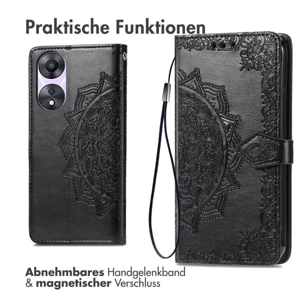 imoshion Mandala Klapphülle Oppo A58 - Schwarz