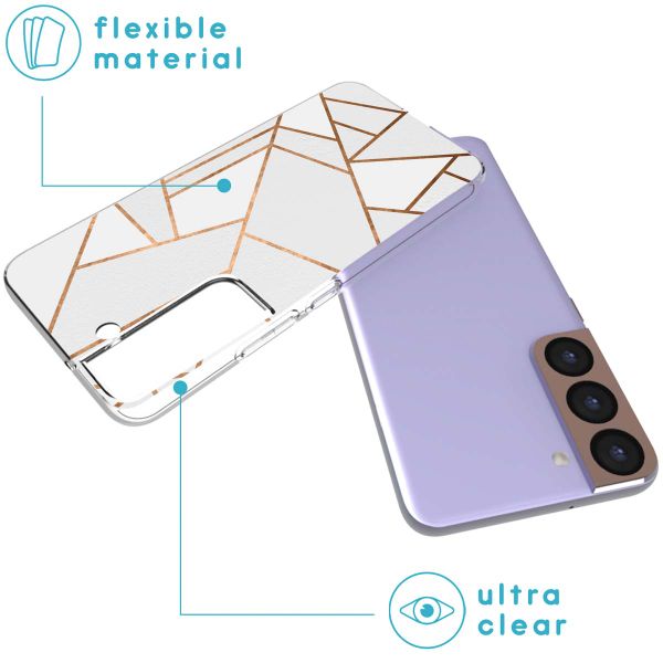 imoshion Design Hülle Samsung Galaxy S22 - White Graphic