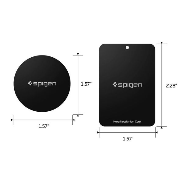 Spigen Kuel Car Mount Metal Plates - Schwarz