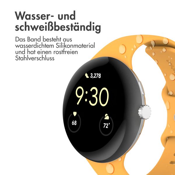 imoshion Silikon-Armband⁺ für  Google Pixel Watch 3 / 4 (45 mm) - Größe S - Gelb