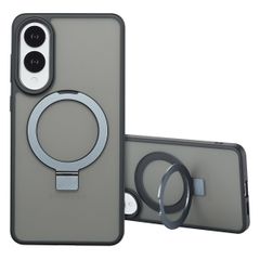 Accezz Ring Stand Backcover mit MagSafe Samsung Galaxy S25 Edge - Schwarz