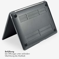 Selencia Glitzer Cover für das MacBook Air 13 Zoll (2018-2020) - A1932 / A2179 / A2337 - Schwarz