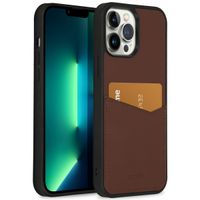 Accezz Premium Leather Card Slot Back Cover Apple iPhone 13 Pro Max - Braun
