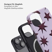 Selencia Vivid Tough Back Cover MagSafe für das iPhone 14 - Stars Plum Lilac